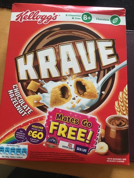 Krave cereal OLIO