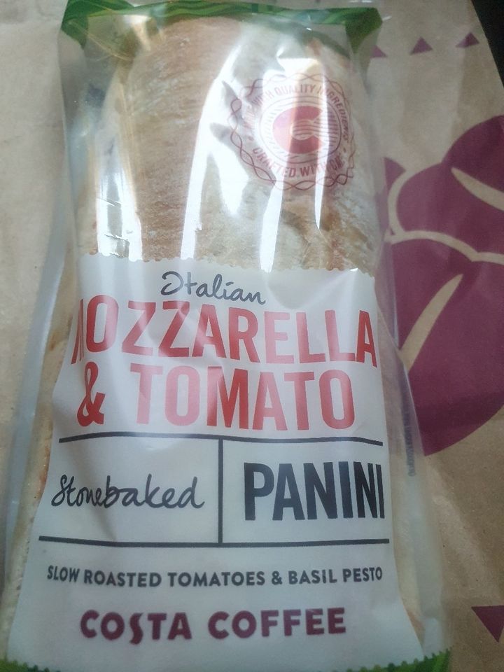 Costa Italian Mozzarella and tomato stonebaked panini OLIO