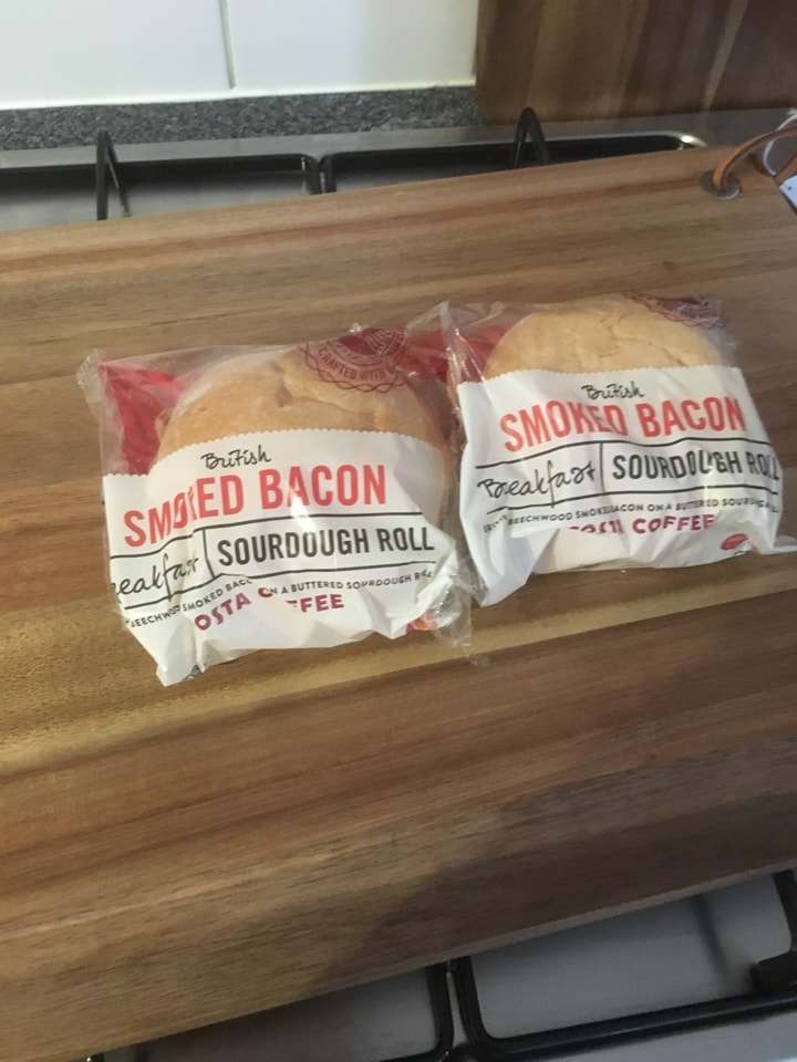 Costa Coffee smoked bacon roll x2 OLIO