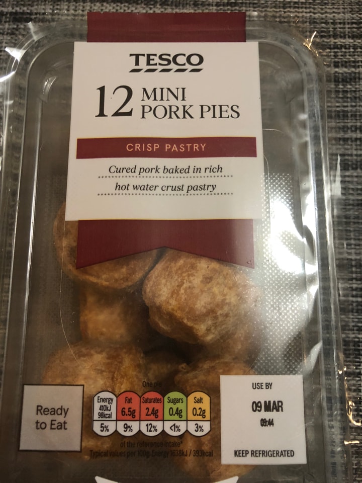 Tesco Mini pork Pies OLIO