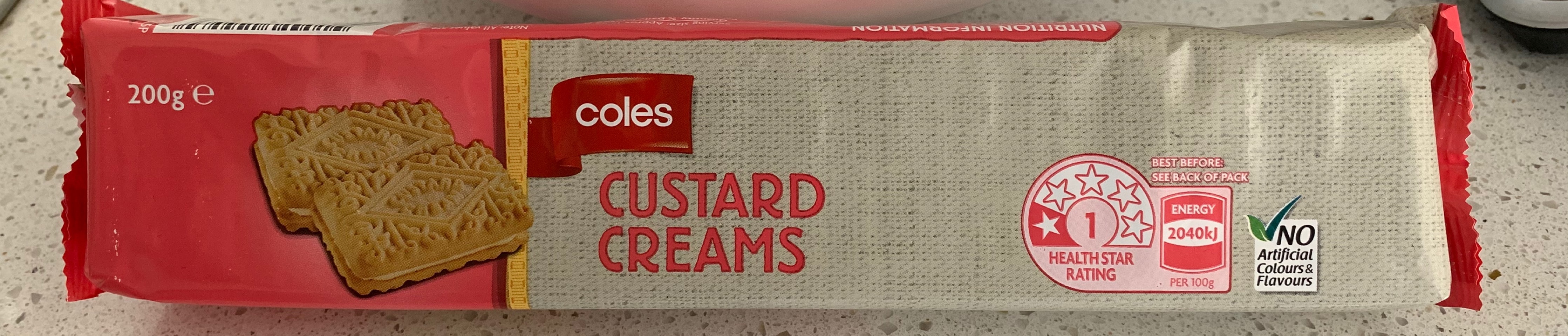 Coles Custard Cream Biscuits OLIO