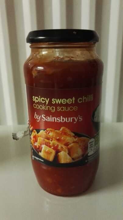 Sainsbury's spicy sweet chilli cooking sauce x2 OLIO