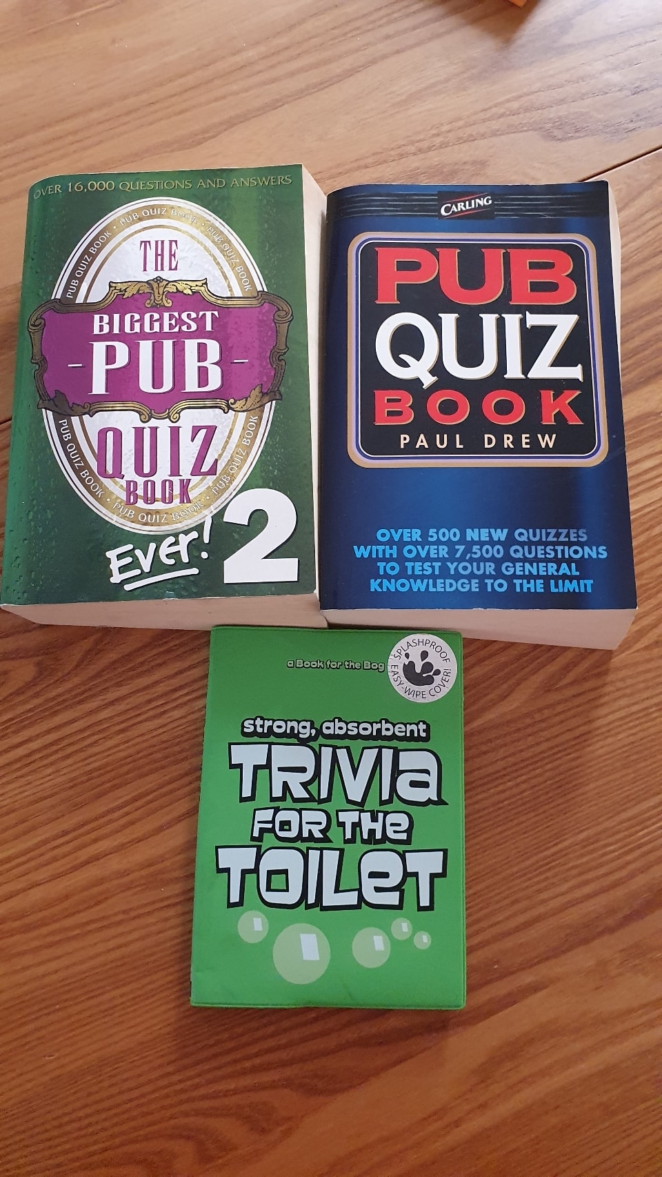 2 Pub quiz books and a Trivia book OLIO