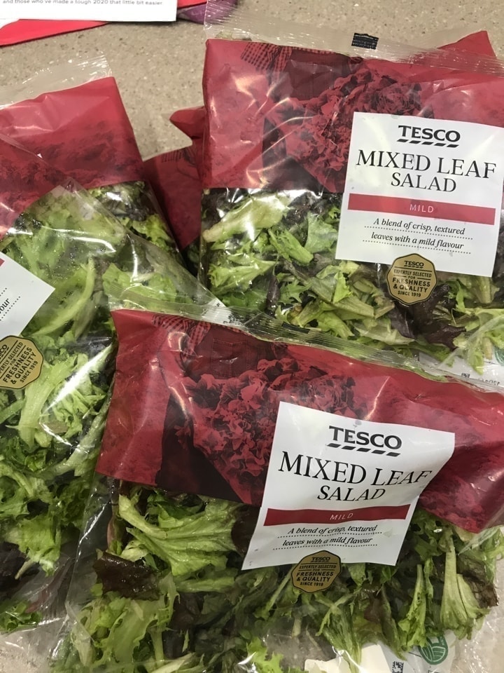 Tesco mixed leaf salad OLIO