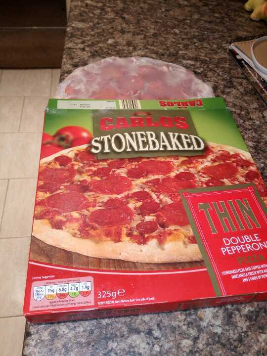 Aldi frozen pepperoni pizza. OLIO