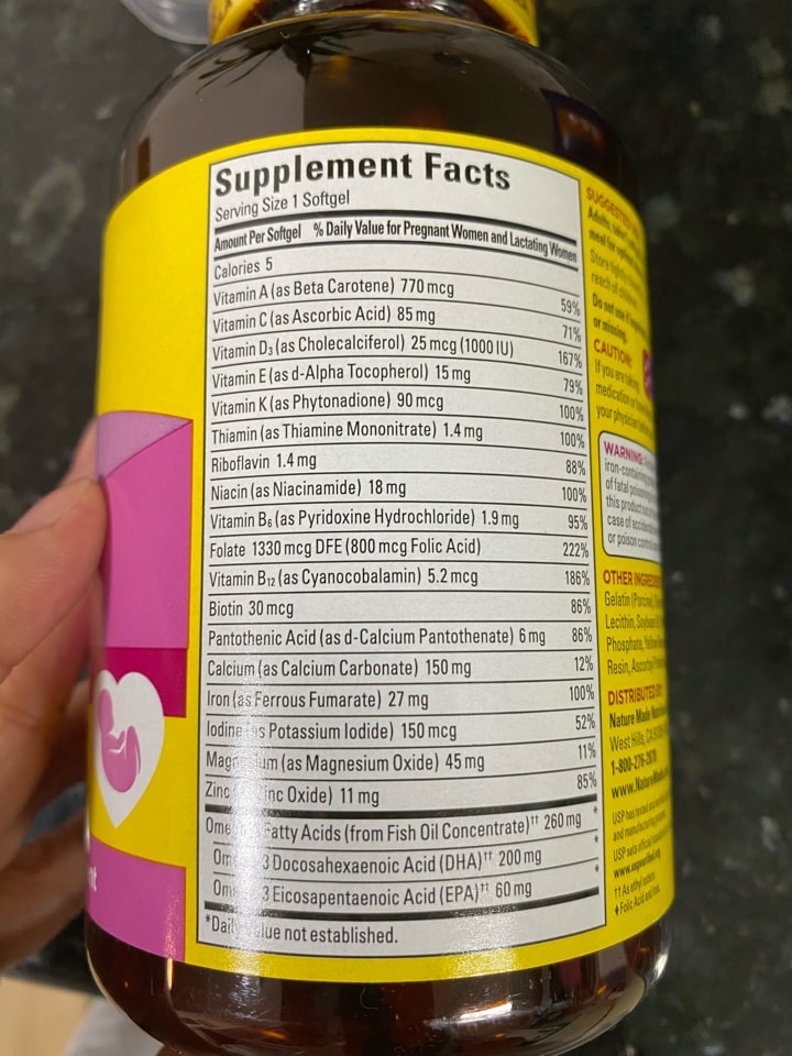 Prenatal vitamins. Sealed bottle Exp Mar 2021 OLIO