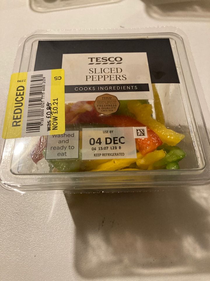 Tesco Sliced Peppers OLIO