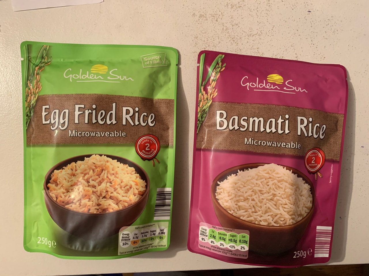2 x Lidl Microwavable rice OLIO