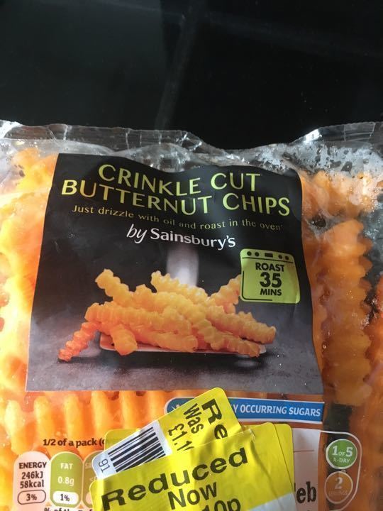 Crinkle cut butternut chips 300g OLIO