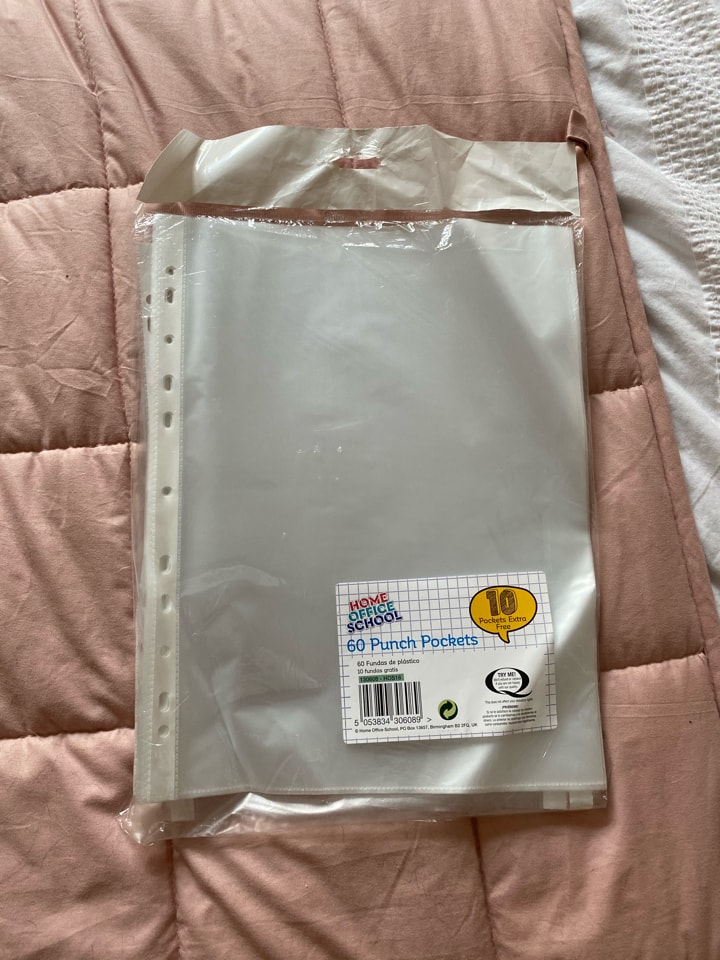 Clear A4 pouches OLIO