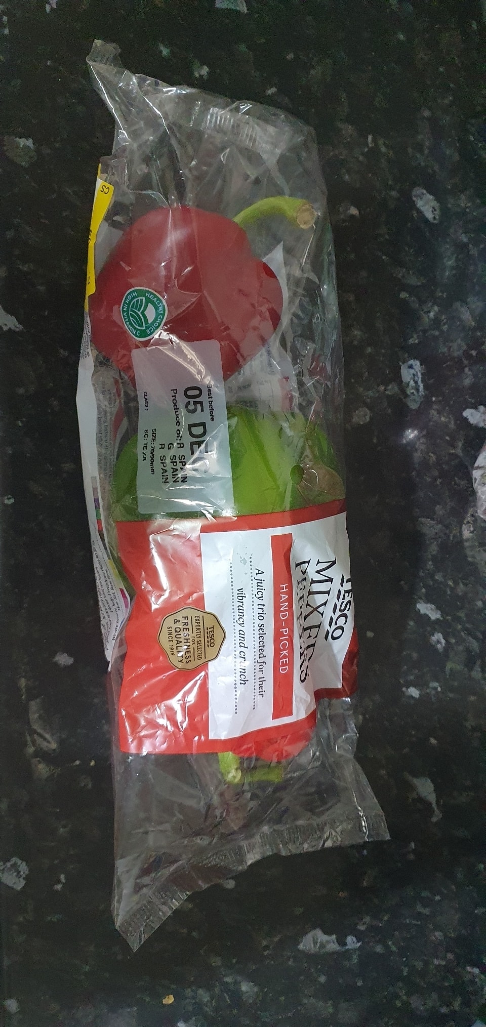 Tesco mixed peppers OLIO