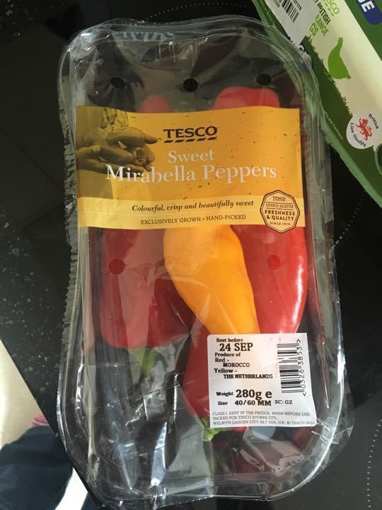 Tesco sweet Mirabella peppers OLIO