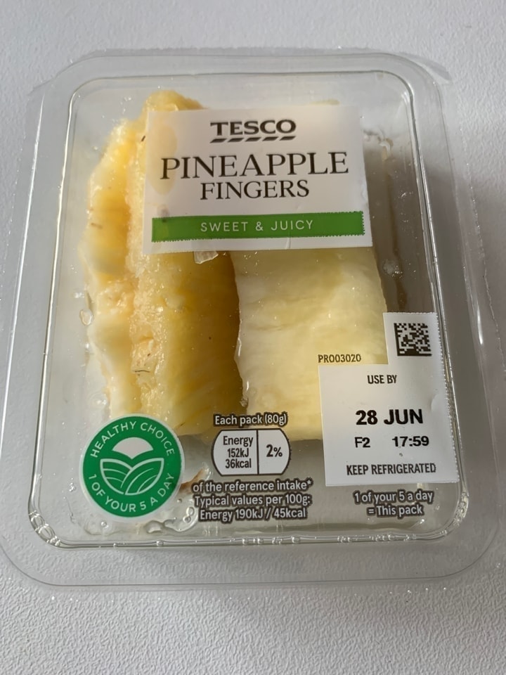 Tesco Pineapple fingers OLIO