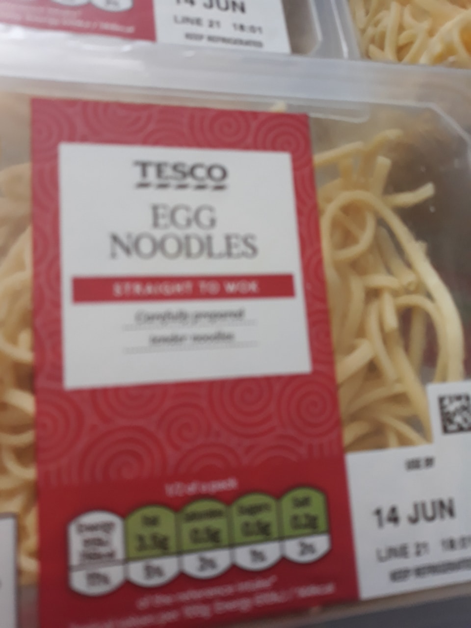 TESCO egg noodles OLIO
