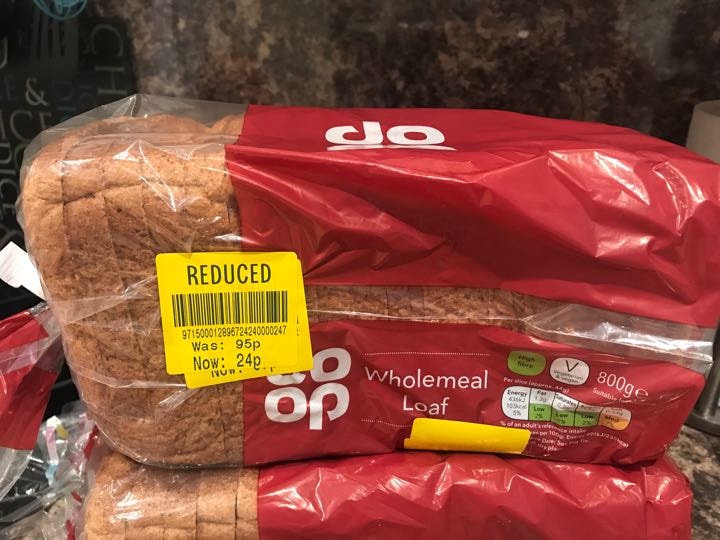 Coop thick wholemeal bread x 3 OLIO