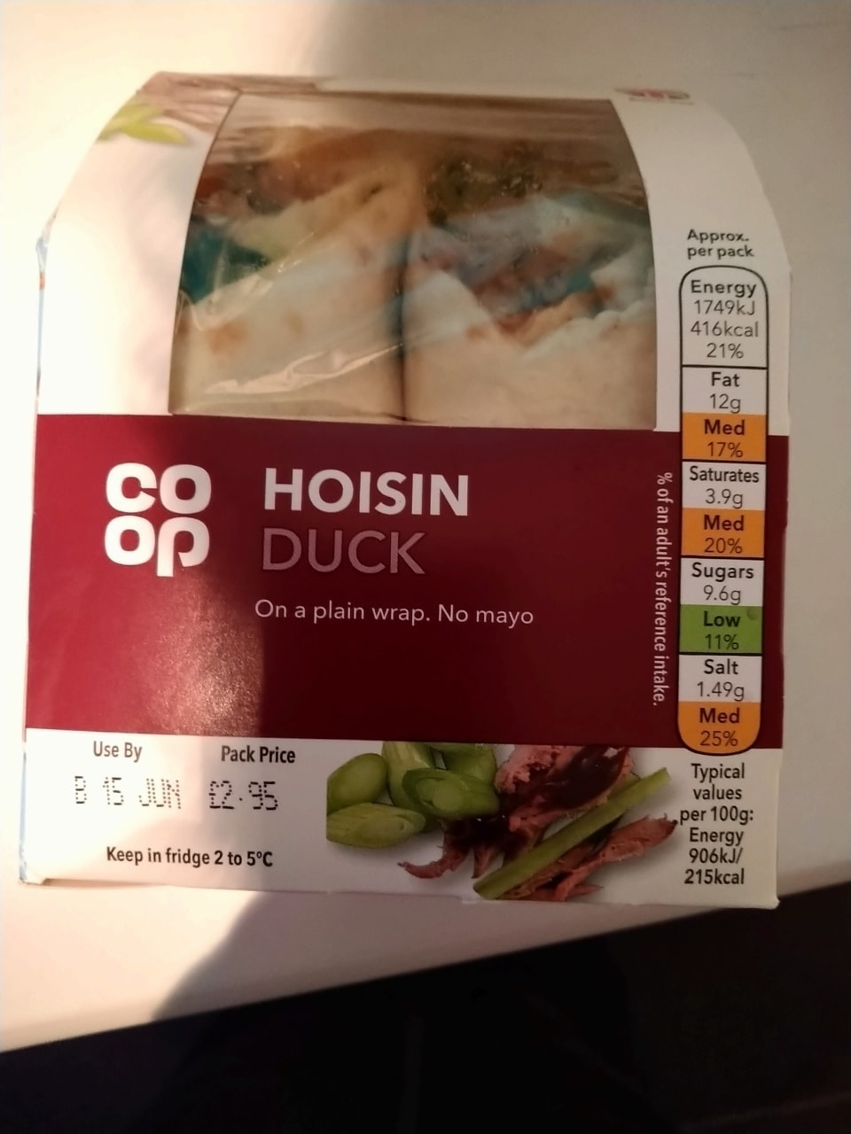 Hoisin duck wrap OLIO