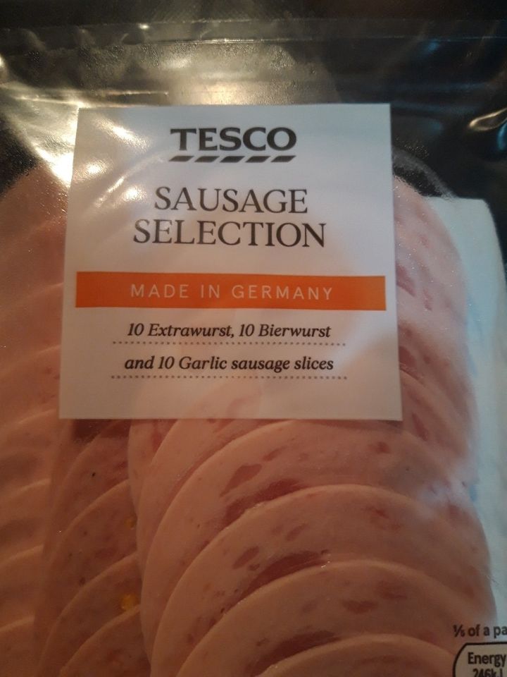 Tesco sausage selection OLIO