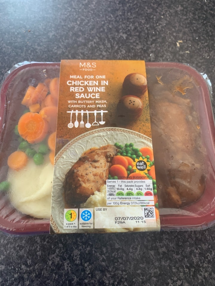 M&S Chicken in Red Wine Sauce Meal OLIO