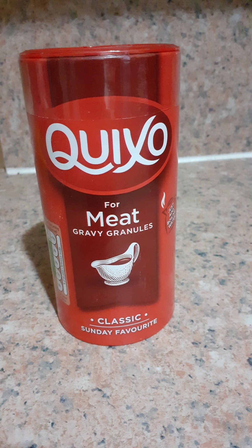1 Unopened Quixo meat gravy granules OLIO