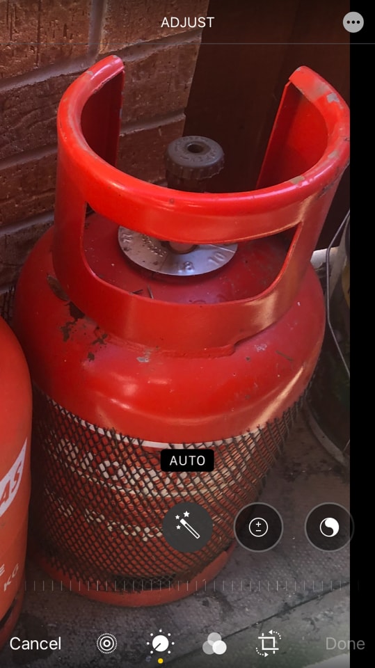 Empty gas bottle OLIO