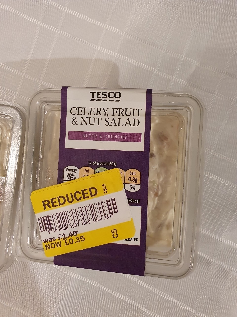 Tesco celery, fruit & nut salad OLIO