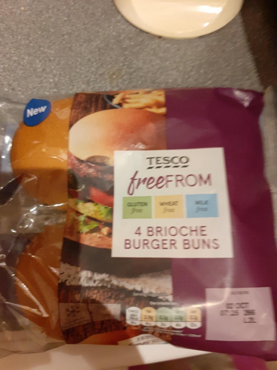 Tesco brioche burger buns OLIO