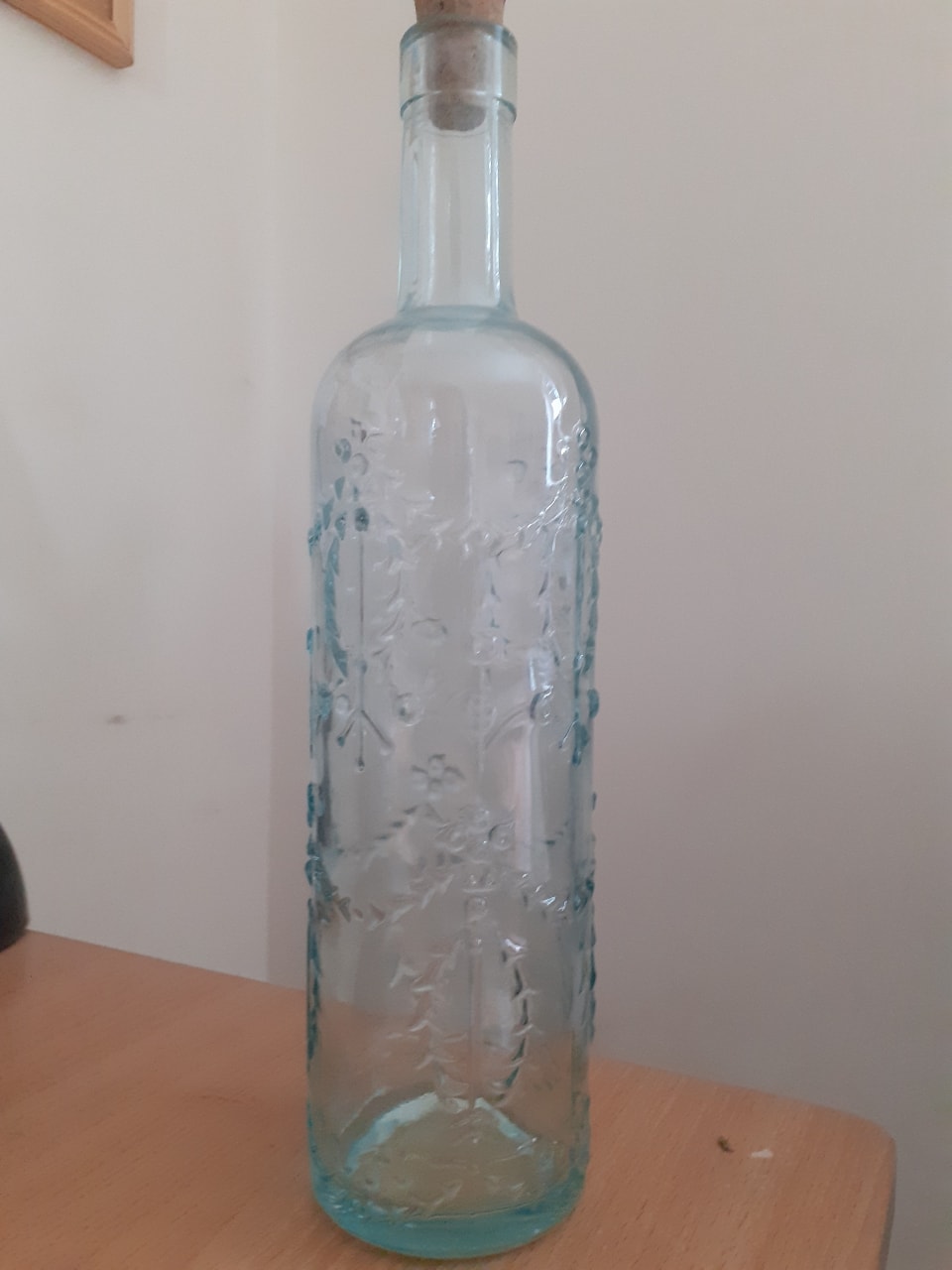 Decorative Glass Bottle with Cork Top OLIO