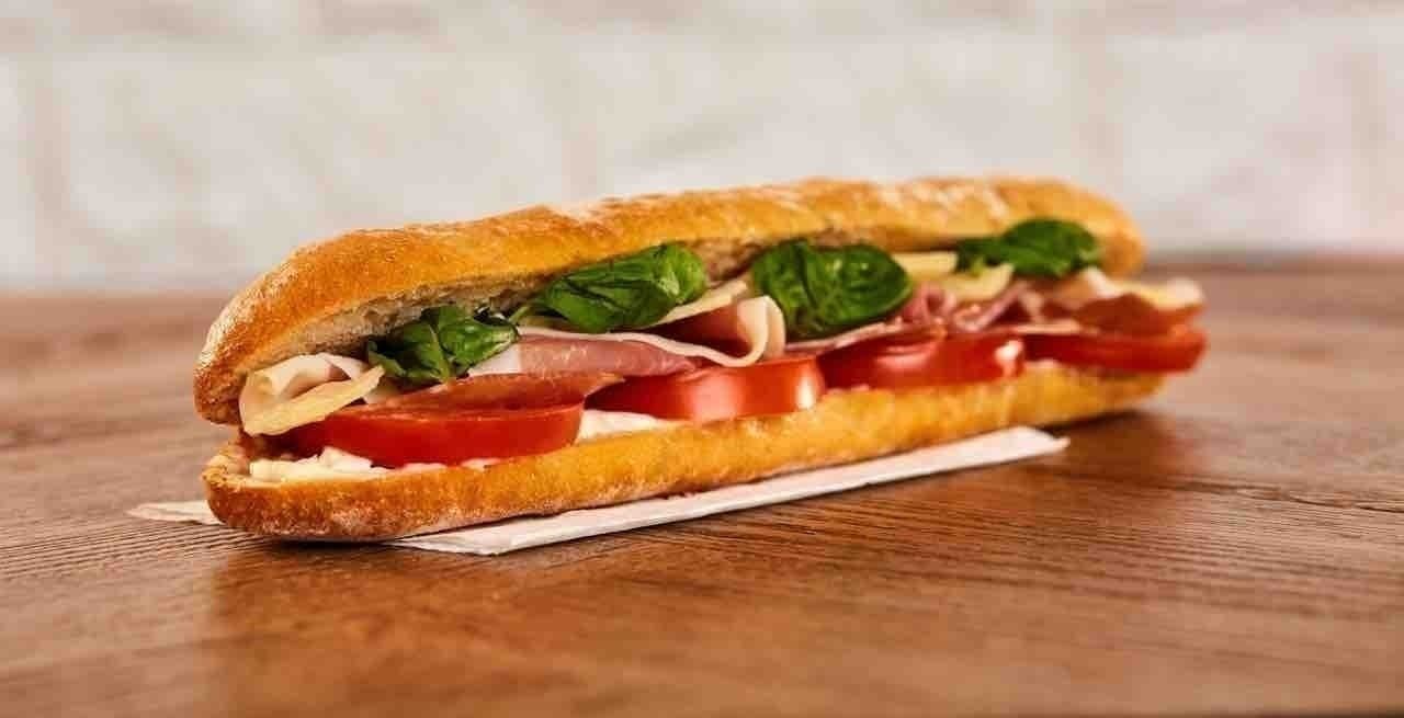 Pret Ham and greve cheese baguette OLIO