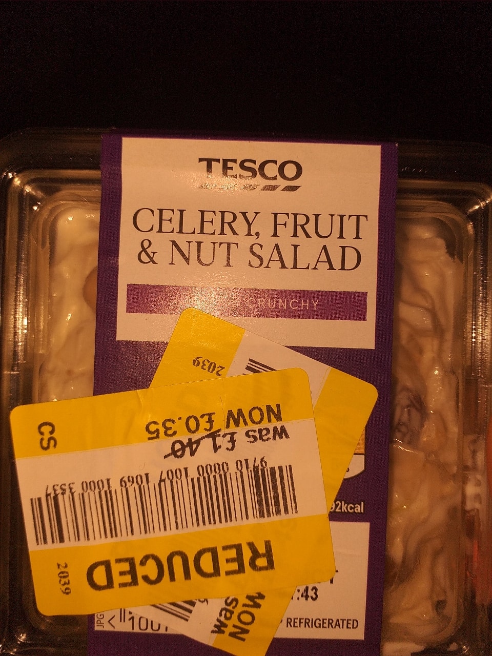 Tesco celery, fruit and nut salad (x16) OLIO