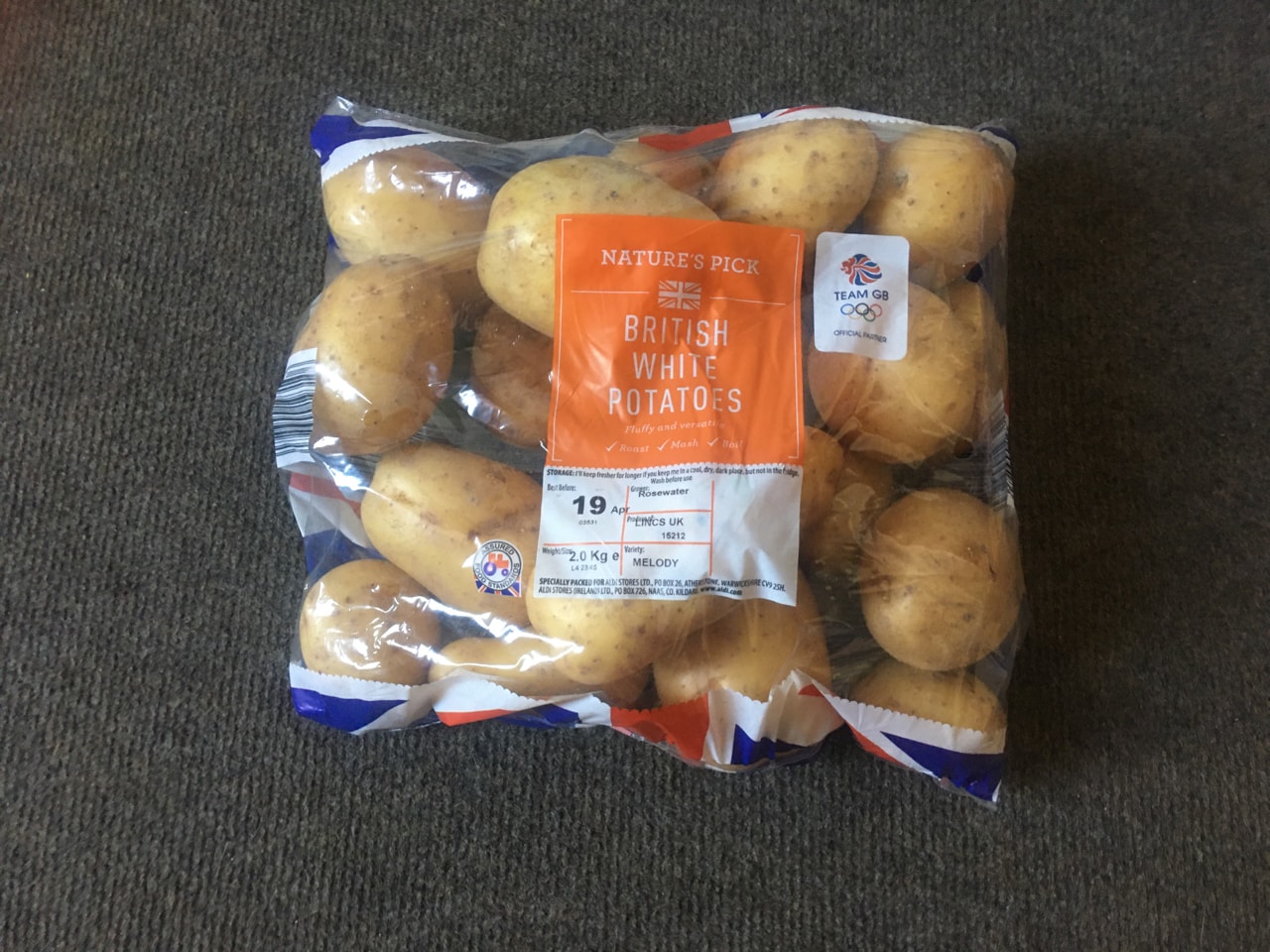 White potatoes donated by aldi OLIO