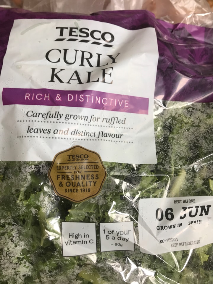 Tesco curly kale x 4 OLIO