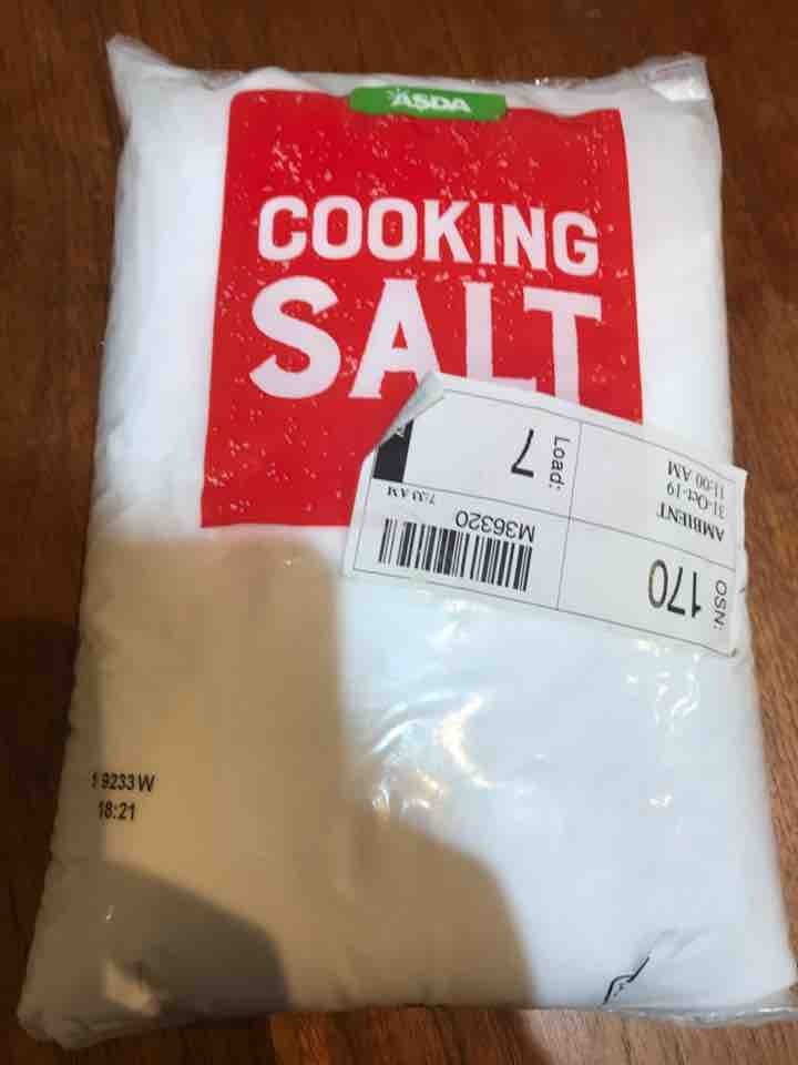 ASDA cooking salt 3kg OLIO