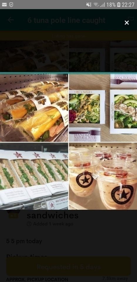 Mix Bag Of 5 Pret A Manger Resqued Food OLIO