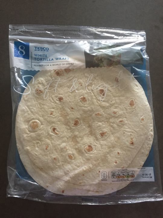 Tesco white tortilla wraps (8pack) OLIO
