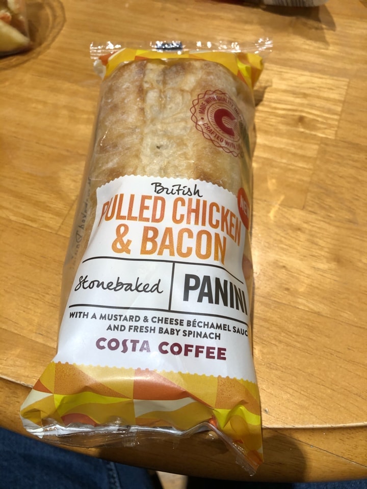 Costa pulled chicken bacon sandwich OLIO