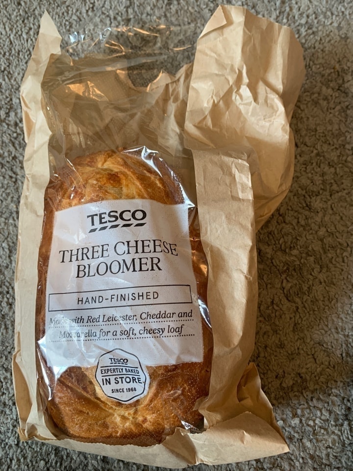 Tesco three cheese Bloomer OLIO