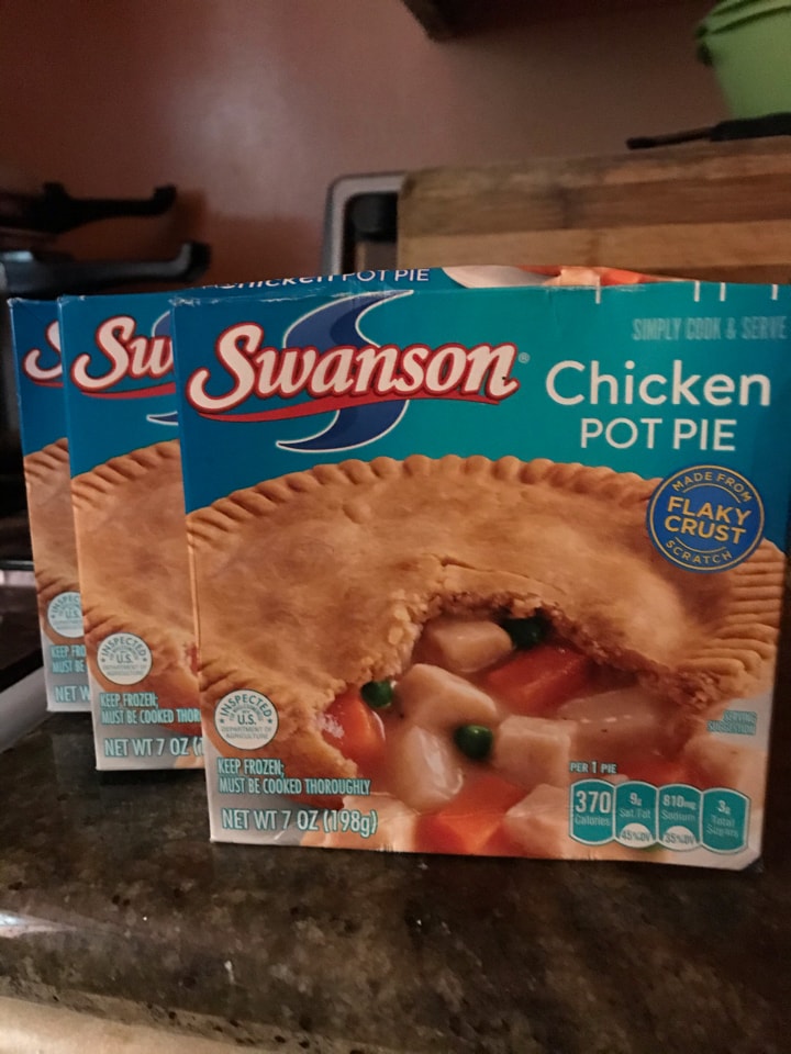 Swanson chicken pot pie OLIO