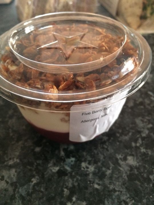 Red berry bowl with yoghurt from Pret A Manger OLIO