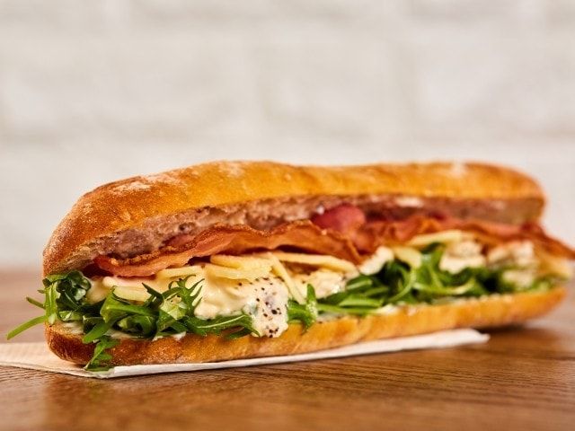 Pret Chicken Caesar and Bacon Baguette OLIO