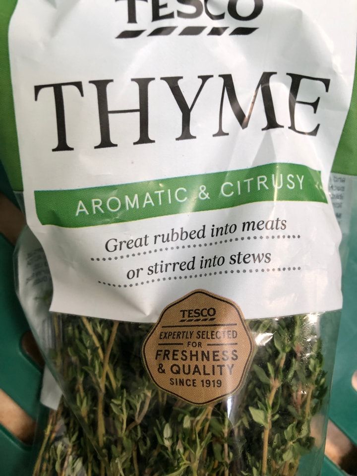 Tesco fresh thyme best before 21 Nov OLIO
