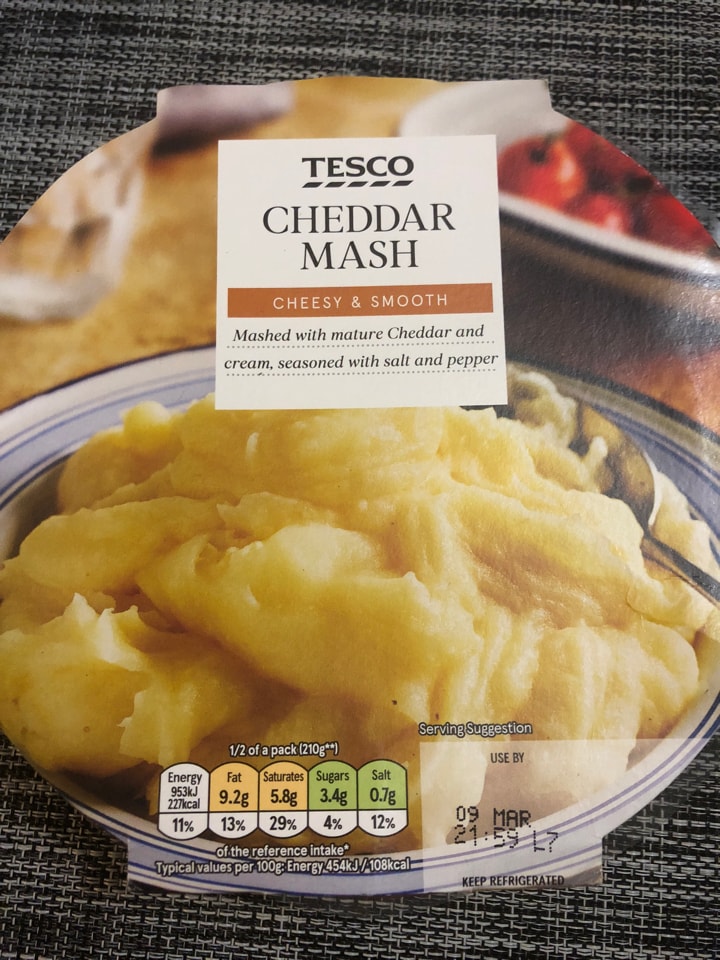 Tesco Cheddar Mash OLIO