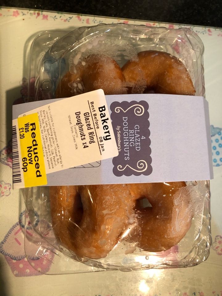Sainsbury’s glazed ring doughnuts OLIO
