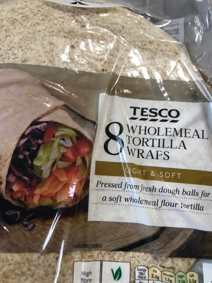 Tesco Wholemeal tortilla wraps OLIO