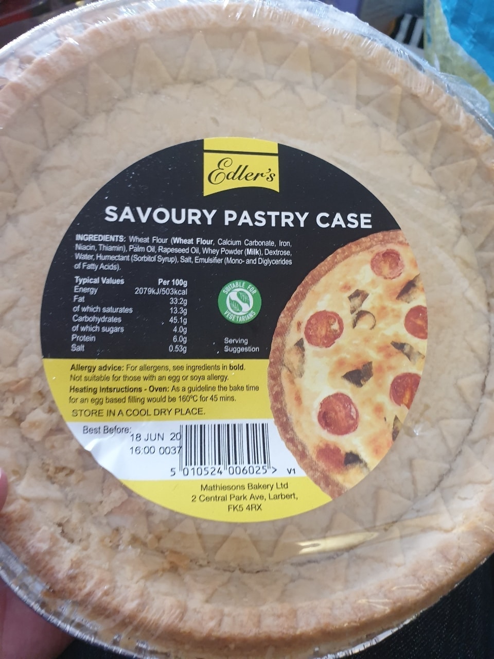 Savoury pastry cases OLIO