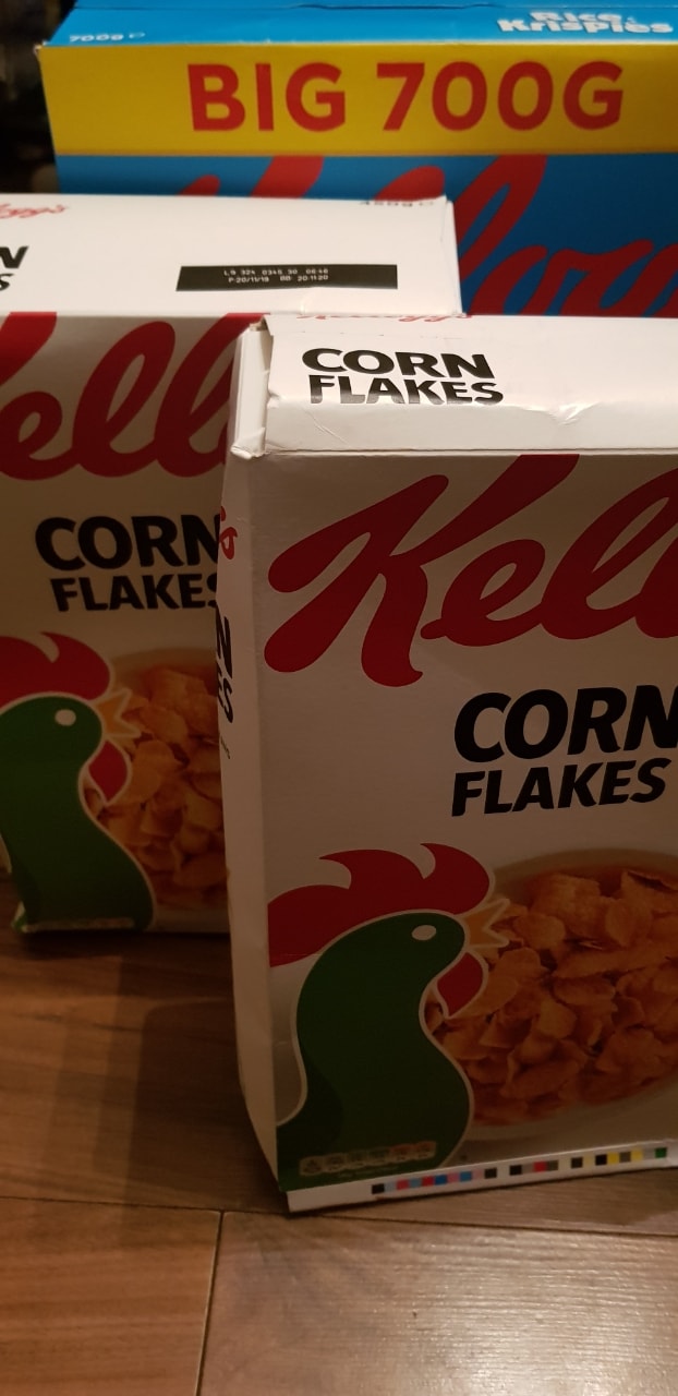 Corn flakes & rice krispies as per picture, collection time from 10