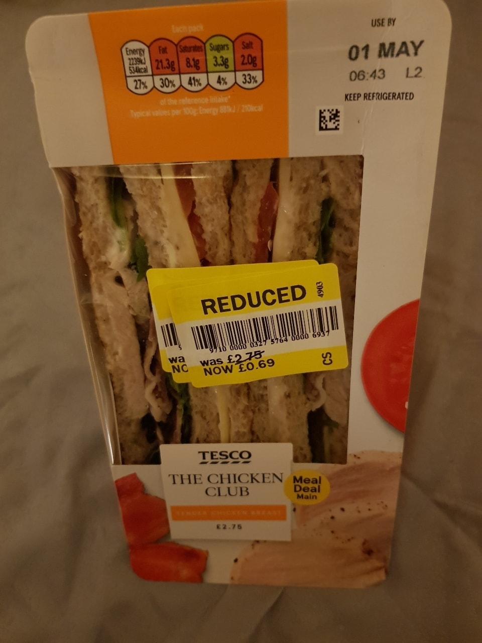 Tesco sandwich OLIO