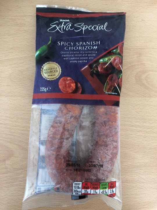 Spicy Spanish Chorizo, ASDA Extra Special OLIO