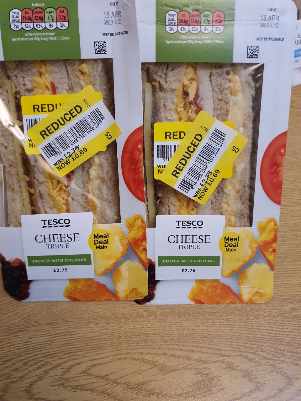 Cheese triple x2 sandwiches OLIO